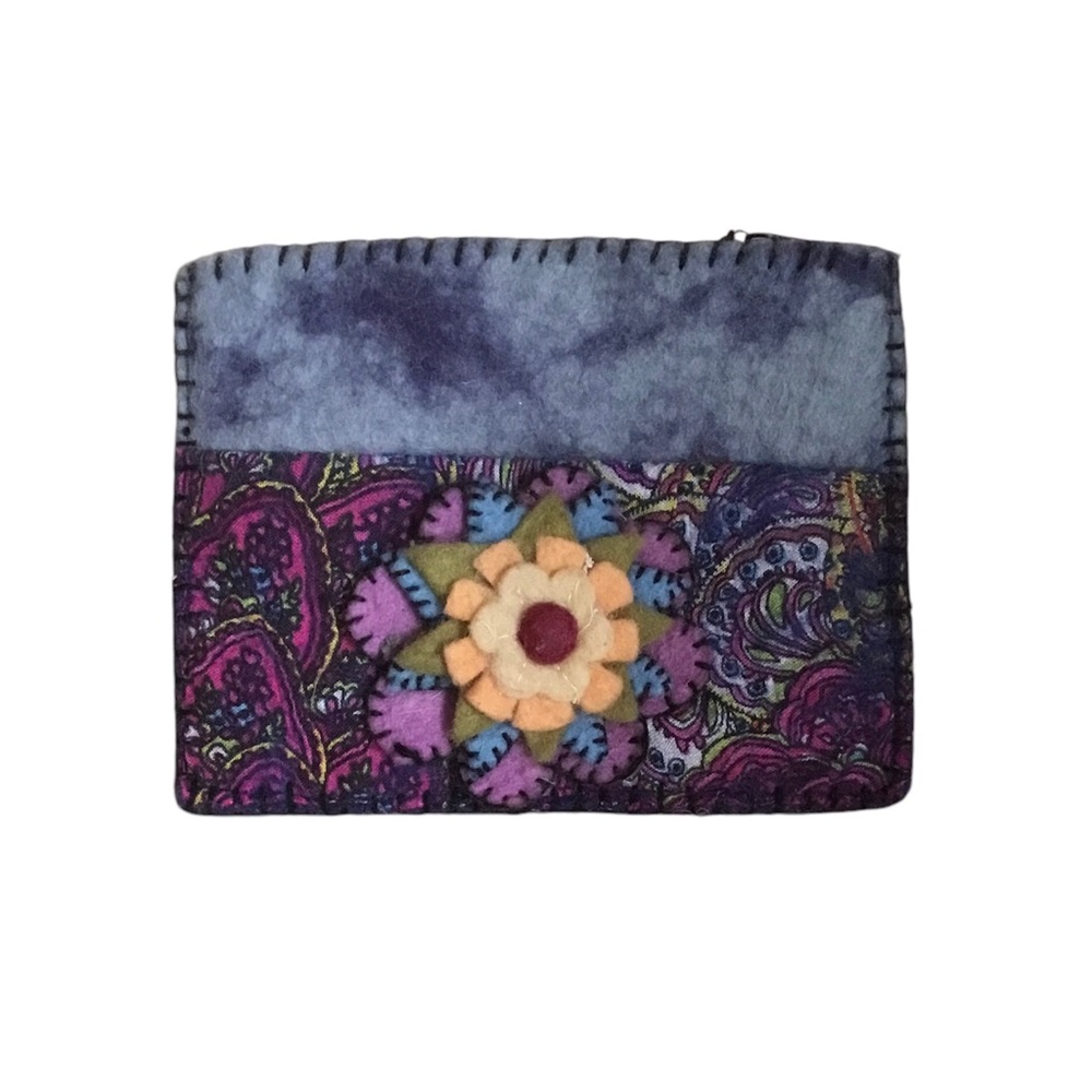 Rising Tide Handmade in Nepal Wool Zipper Bag